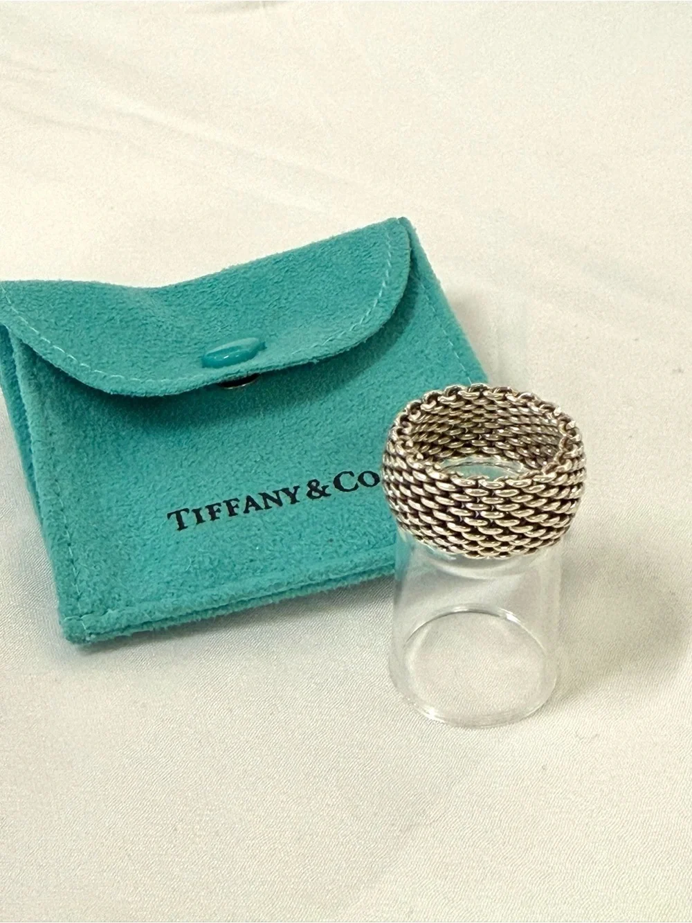 Tiffany & Co. Mesh Silver Ring